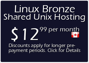 Linux Bronze Shared Hosting Prices