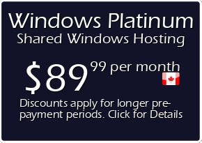 Windows Platinum Shared Hosting Prices
