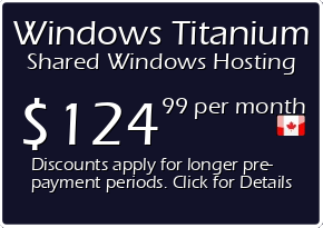 Windows Titanium Shared Hosting Prices