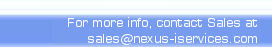 for more info contact sales -at- nexus-iservices.com