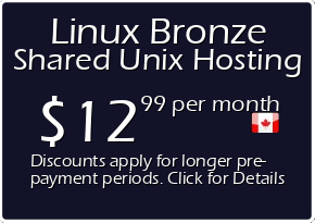 Linux Bronze Shared Hosting Prices